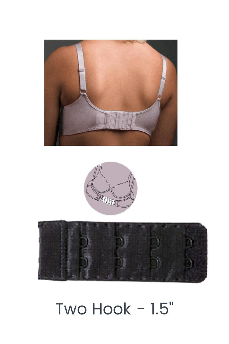 Fashion Essentials Bra Extender 1.5" , Black F50511