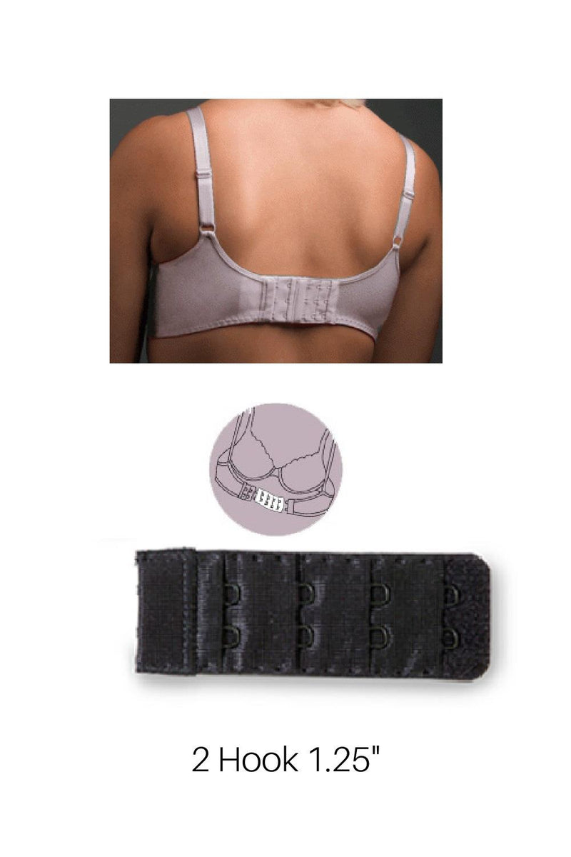 Fashion Essentials Bra Extender 1.25", Black F50514