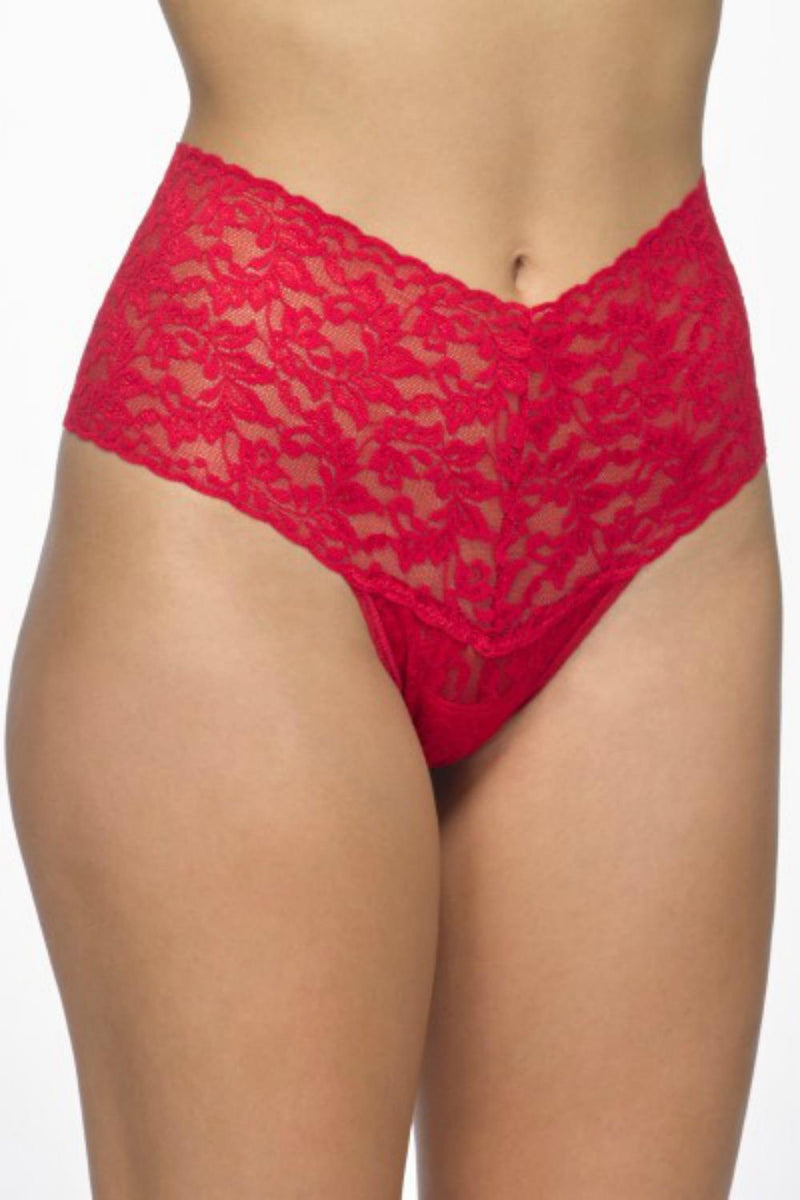Hanky Panky Retro Lace Thong, Red (9K1926)