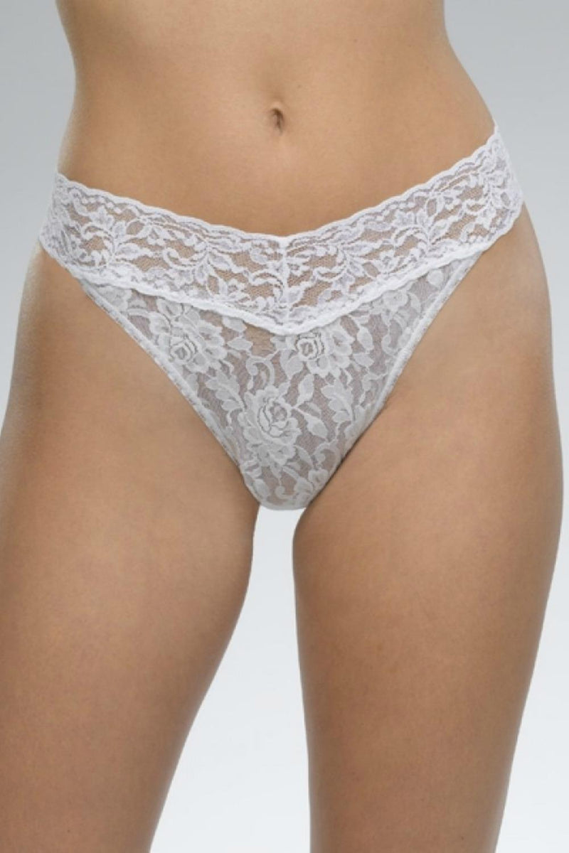 Hanky Panky Signature Lace Original Rise Thong- Wrapped 4811P White