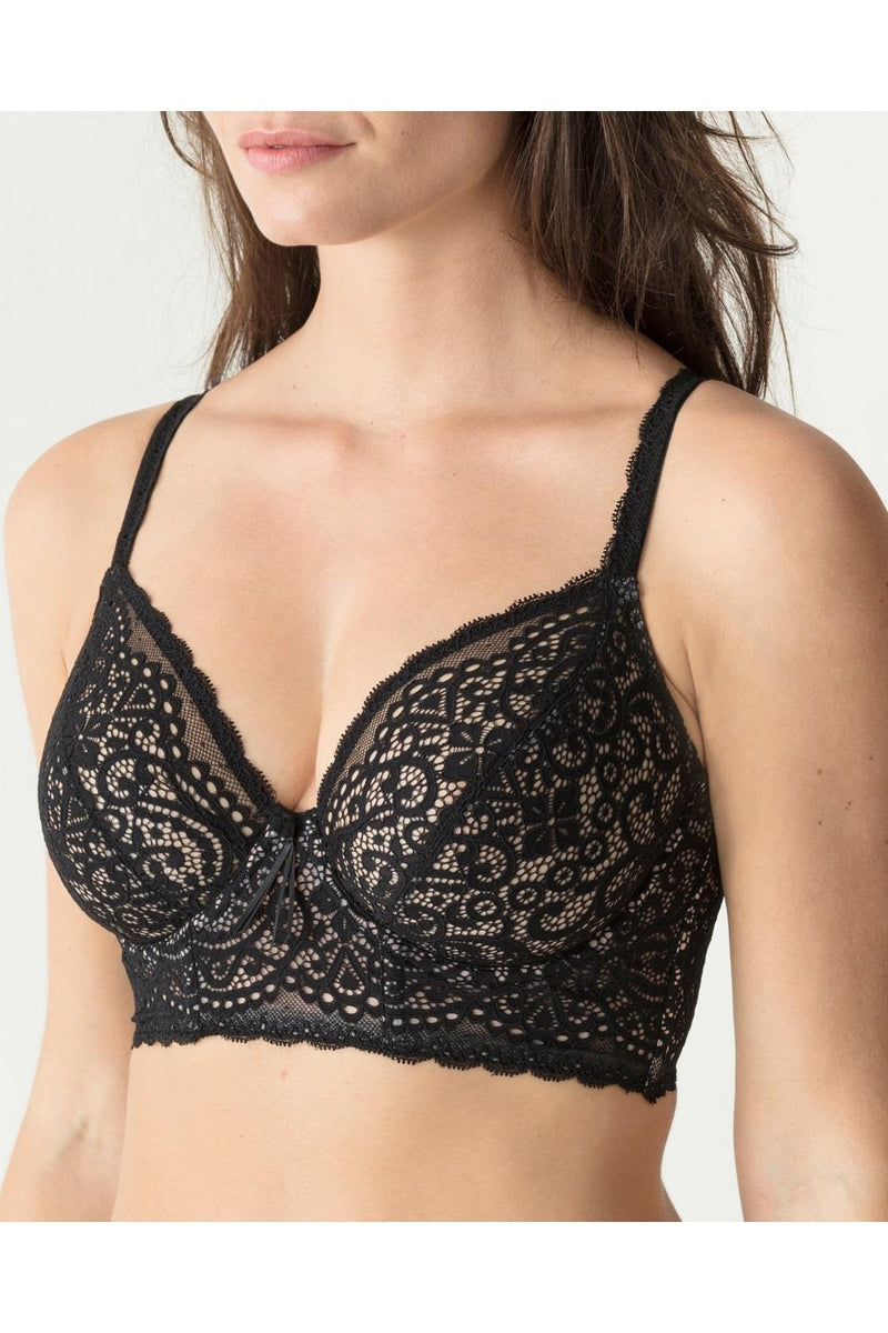PrimaDonna Twist I Do Deep Plunge Longline Bra, (Cups C-D) Black (0141606)