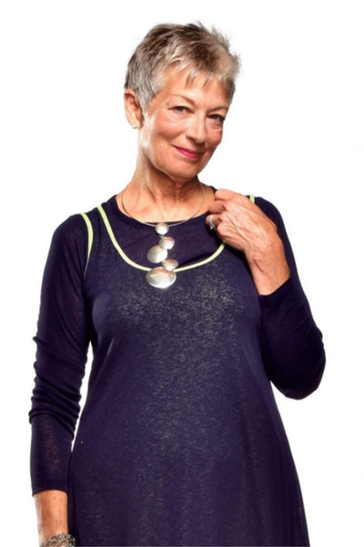 Rapz Long Sleeve Cover-up Top, Navy (4730)