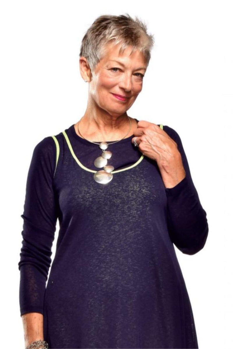 Rapz Long Sleeve Cover-up Top, Navy (4730)