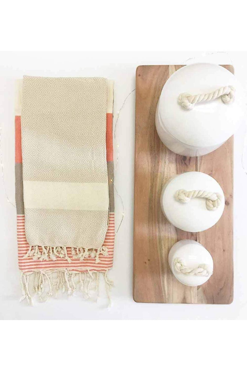 Pokoloko Turkish Towel Diamond TTD9 Cream