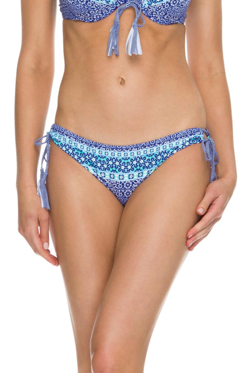 Azura Tibet Side Tie Swim Bottom, White SS30980